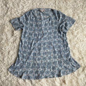 LOFT Silky Long Blouse with Angled Baack